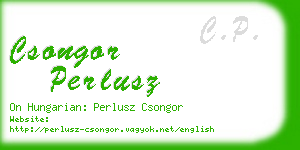 csongor perlusz business card